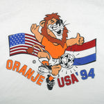 Vintage - Oranje USA Soccer Mascot Single Stitch T-Shirt 1994 Medium Vintage Retro