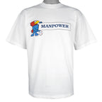 Vintage - France 98 Manpower Spell-Out T-Shirt 1998 Large Vintage Retro