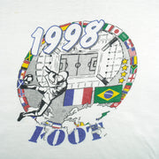 Vintage - Foot Soccer World Cup France Vs Brazil T-Shirt 1998 Large Vintage Retro