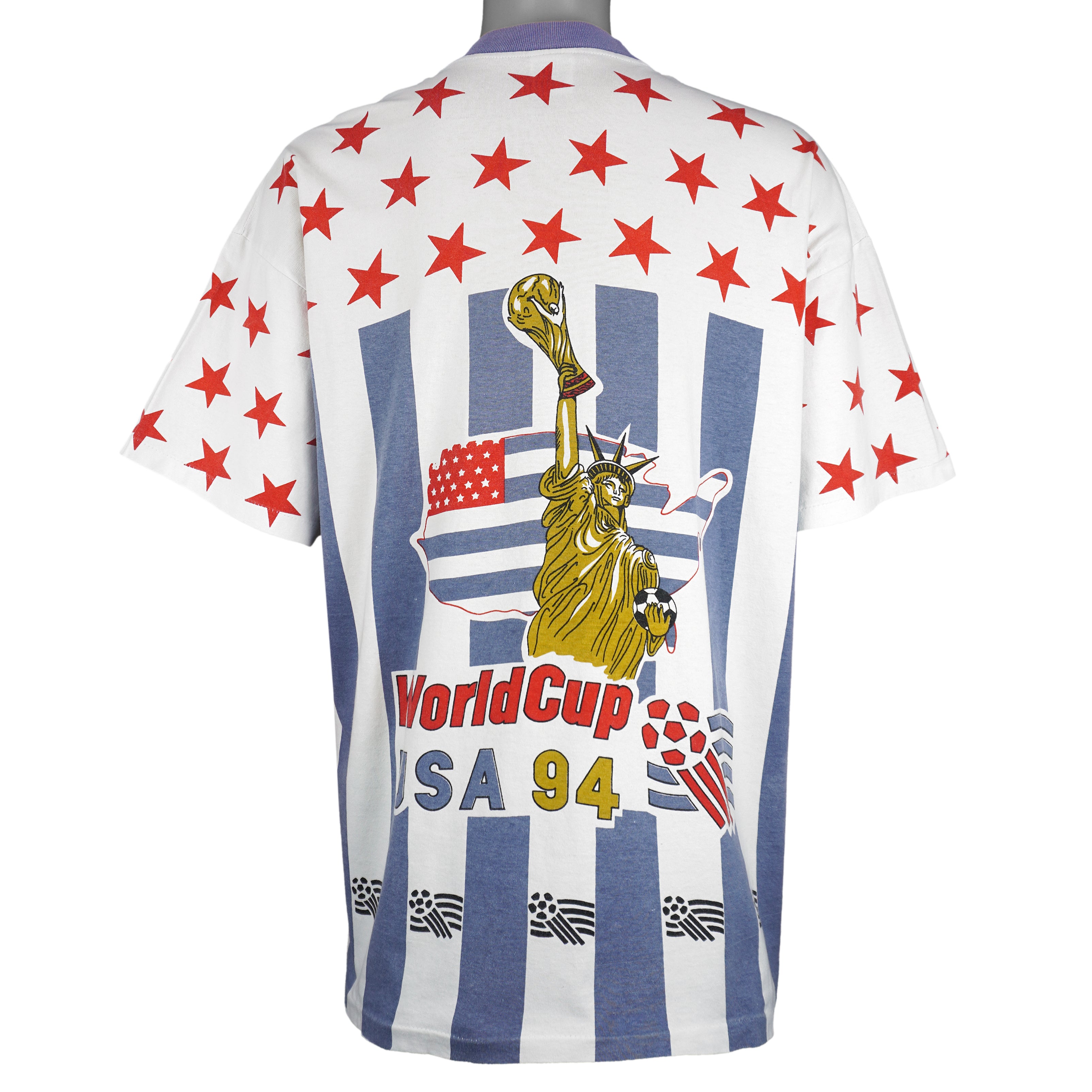 Vintage (Blackbody) - World Cup USA 94 Soccer All Over Print T-Shirt 1994 Large Vintage Retro