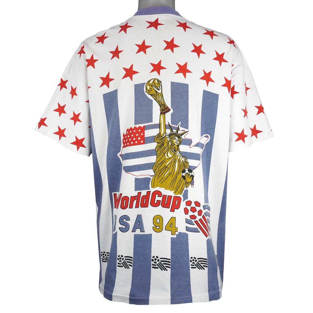 Vintage (Blackbody) - World Cup USA 94 Soccer All Over Print T-Shirt 1994 Large Vintage Retro