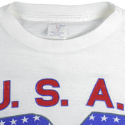 Vintage (Short Hills Tee) - USA World Soccer Spell-Out Single Stitch T-Shirt 1994 Medium Vintage Retro