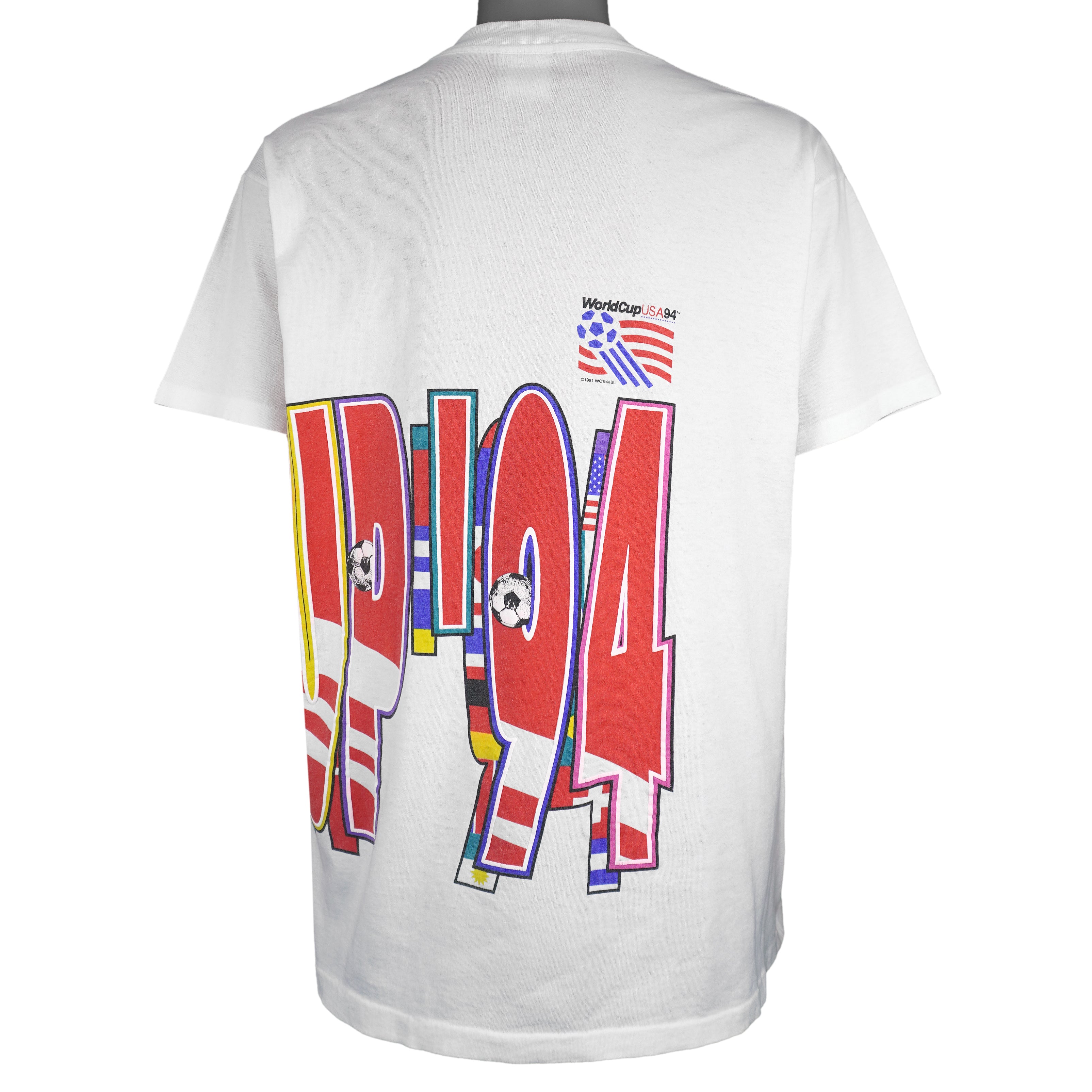 Vintage (Apex One) - World Cup USA 94 Big Spell-Out T-Shirt 1994 Large Vintage Retro