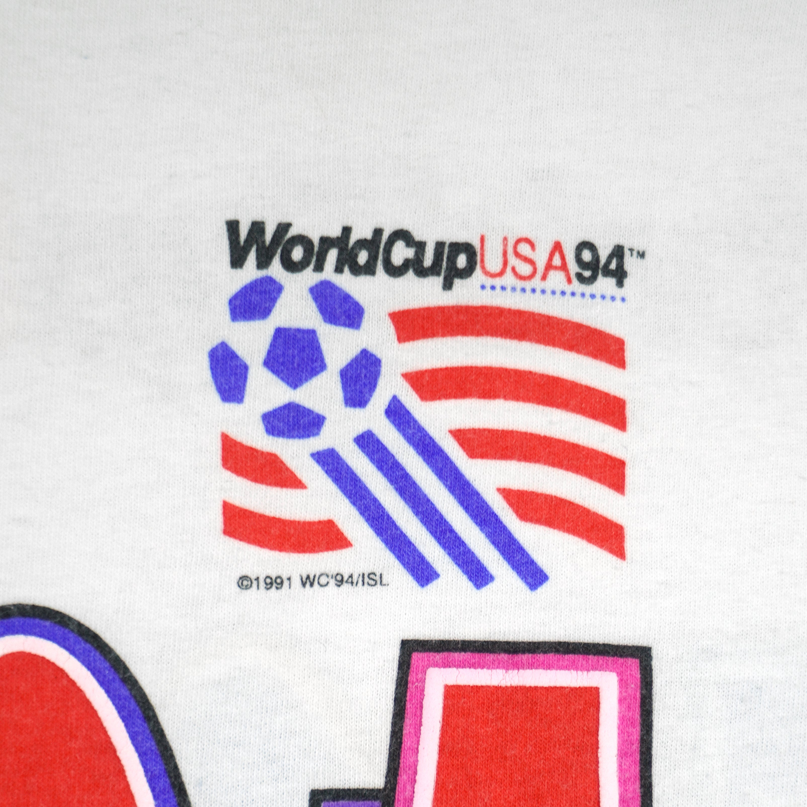 Vintage (Apex One) - World Cup USA 94 Big Spell-Out T-Shirt 1994 Large Vintage Retro