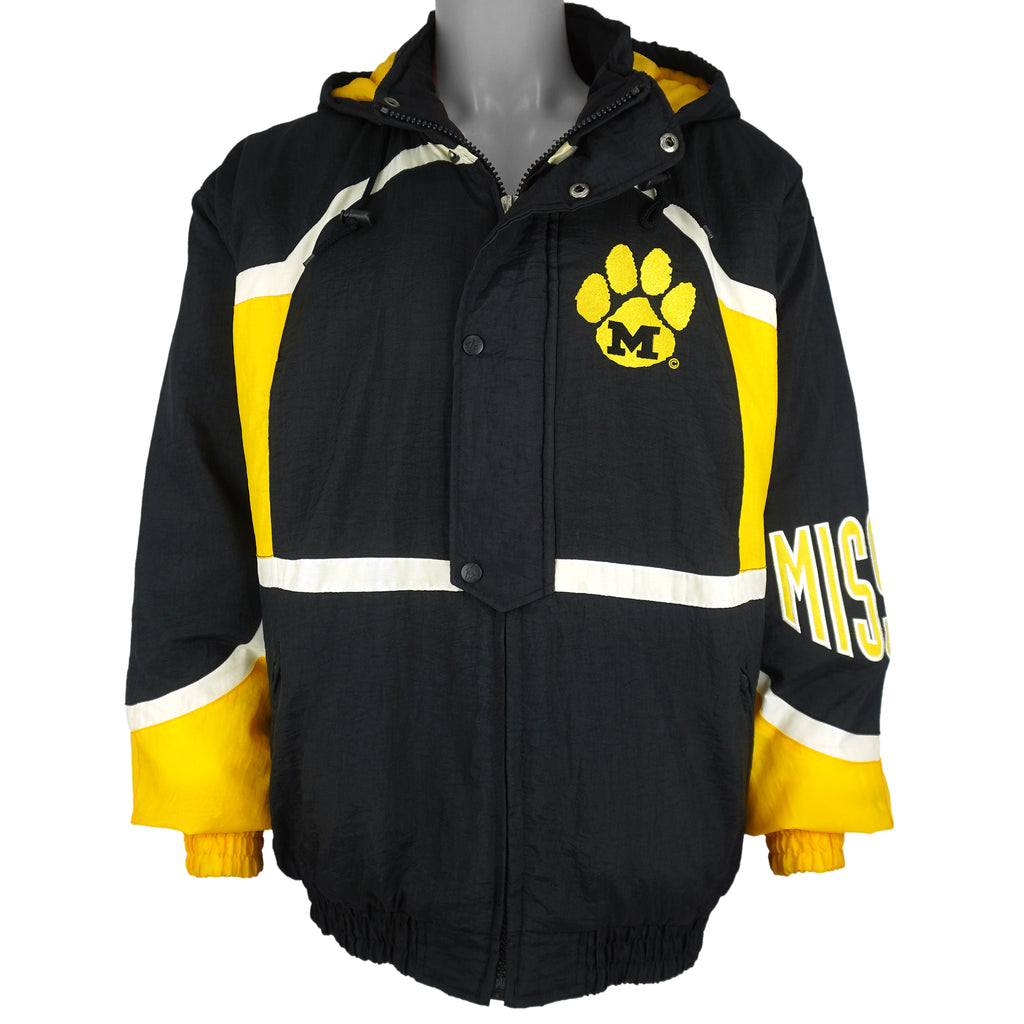 NCAA (Logo Athletic) - Missouri Tigers Embroidered Hooded Windbreaker 1990s Large