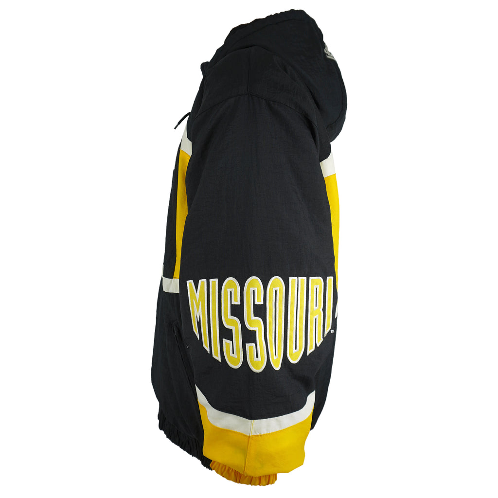 NCAA (Logo Athletic) - Missouri Tigers Embroidered Hooded Windbreaker 1990s Large