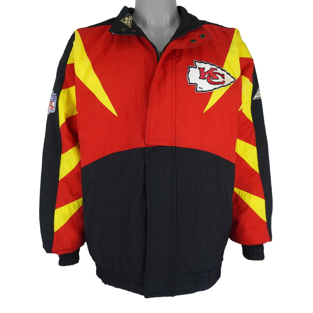 NFL (Apex One) - Kansas City Chiefs Pro-Line Puffer Jacket 1990s Medium Vintage Retro Football