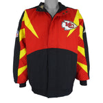 NFL (Apex One) - Kansas City Chiefs Pro-Line Puffer Jacket 1990s Medium Vintage Retro Football