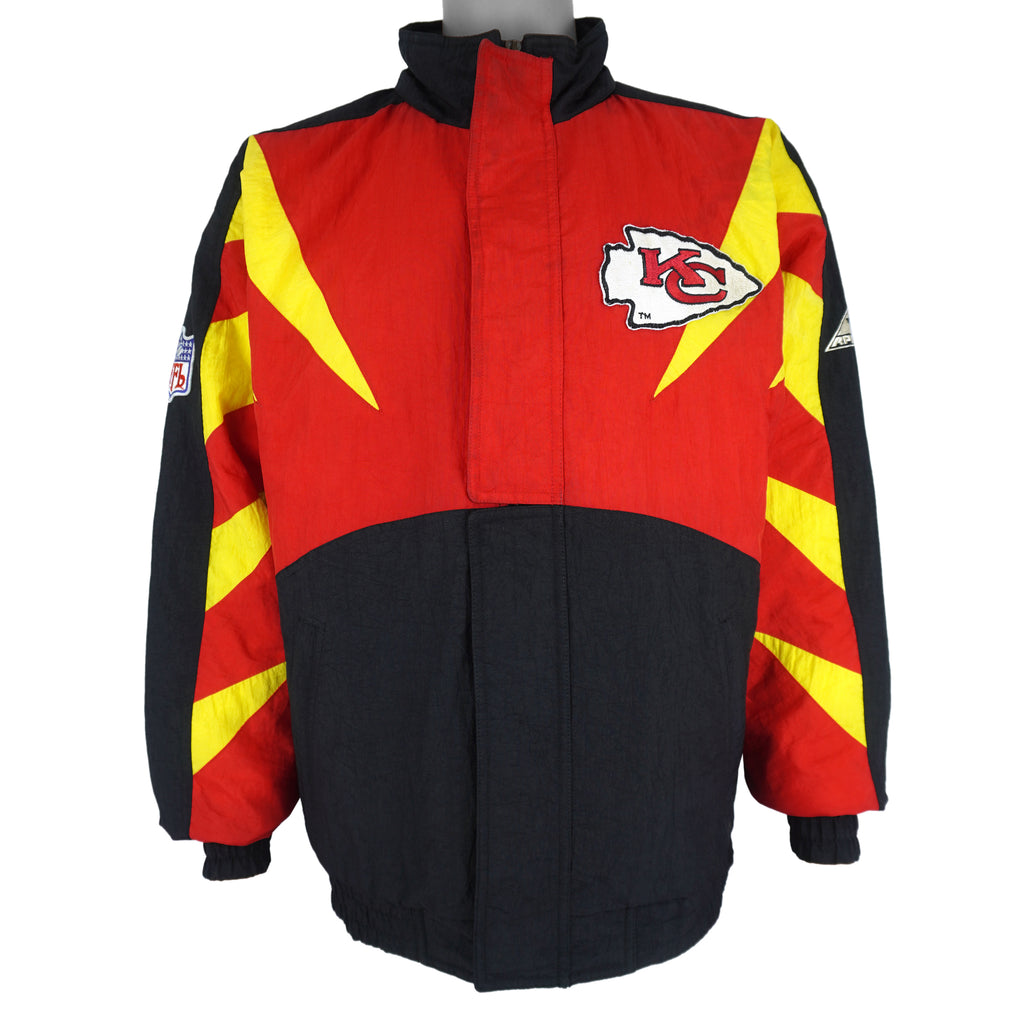 NFL (Apex One) - Kansas City Chiefs Pro-Line Puffer Jacket 1990s Medium Vintage Retro Football