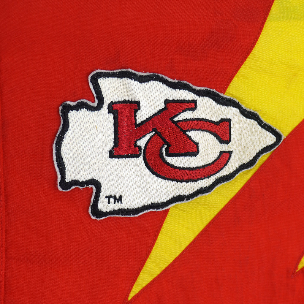 NFL (Apex One) - Kansas City Chiefs Pro-Line Puffer Jacket 1990s Medium Vintage Retro Football