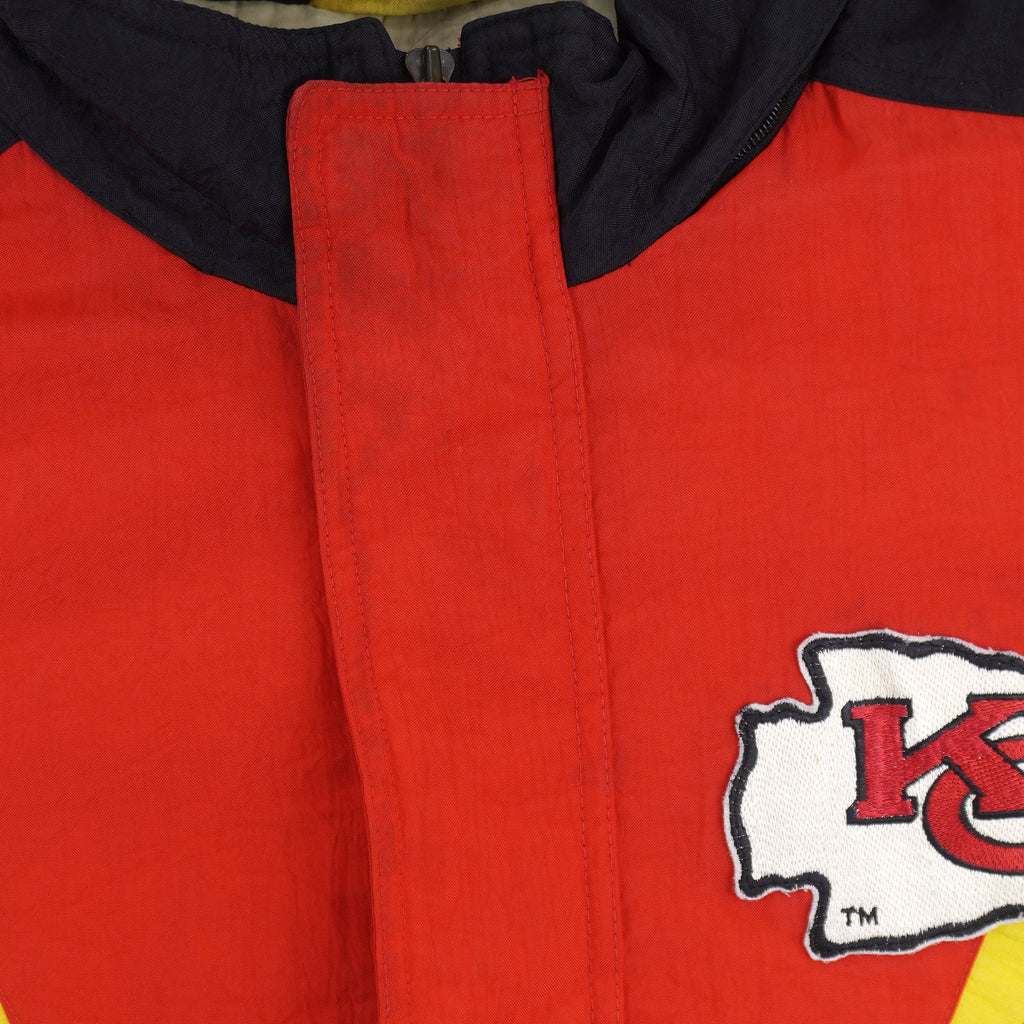 NFL (Apex One) - Kansas City Chiefs Pro-Line Puffer Jacket 1990s Medium Vintage Retro Football