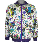 Vintage - Dolfin Zip-Up Reversible Jacket 1990s Medium Vintage Retro