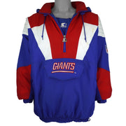 Starter - New York Giants Embroidered Hooded Windbreaker 1990s X-Large Vintage Retro Football