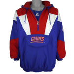 Starter - New York Giants Embroidered Hooded Windbreaker 1990s X-Large Vintage Retro Football
