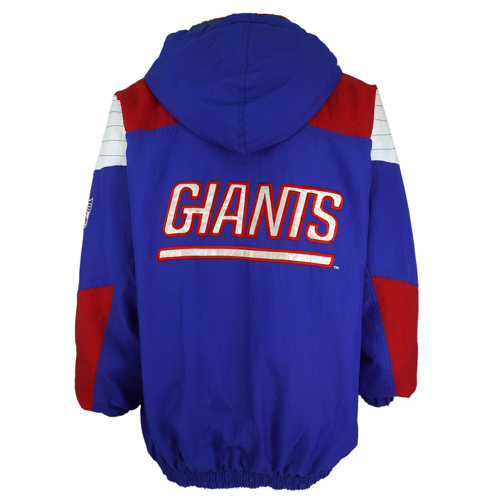 Starter - New York Giants Embroidered Hooded Windbreaker 1990s X-Large Vintage Retro Football