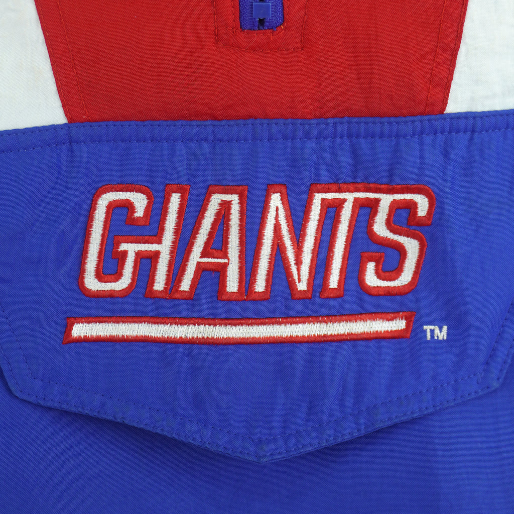Starter - New York Giants Embroidered Hooded Windbreaker 1990s X-Large Vintage Retro Football