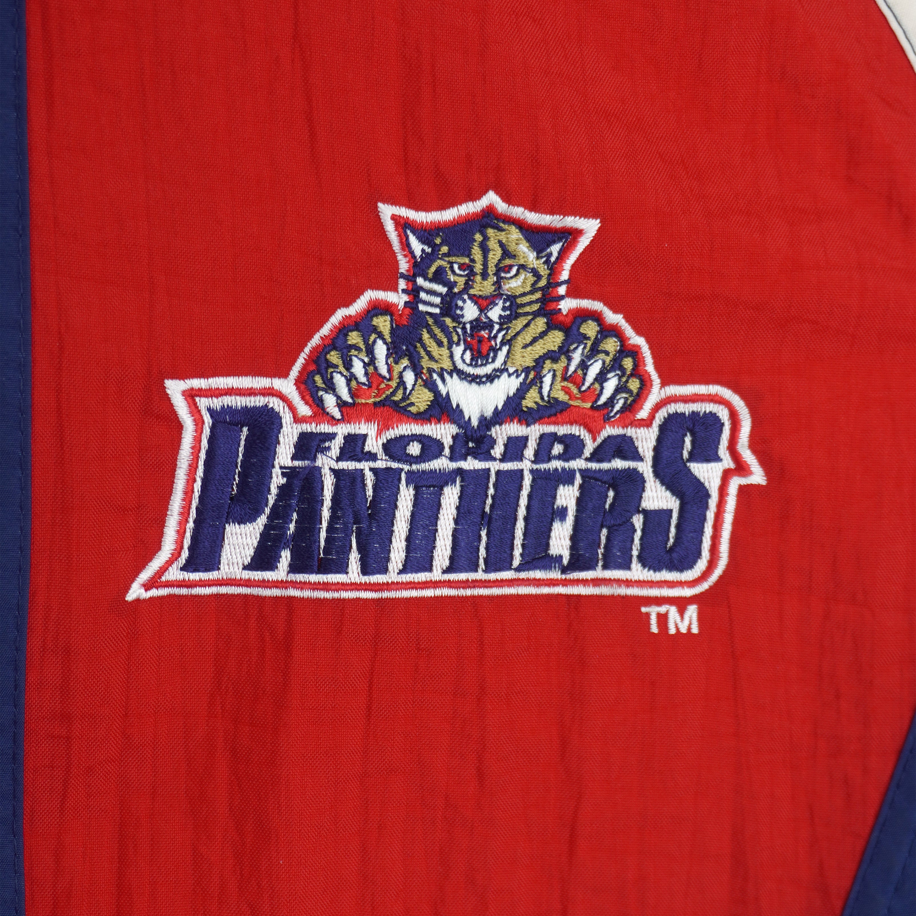 Starter (NHL) - Florida Panthers Embroidered Hooded Puffer Jacket 1990s X-Large Vintage Retro Hocke