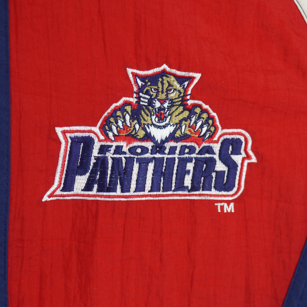 Starter (NHL) - Florida Panthers Embroidered Hooded Puffer Jacket 1990s X-Large Vintage Retro Hocke