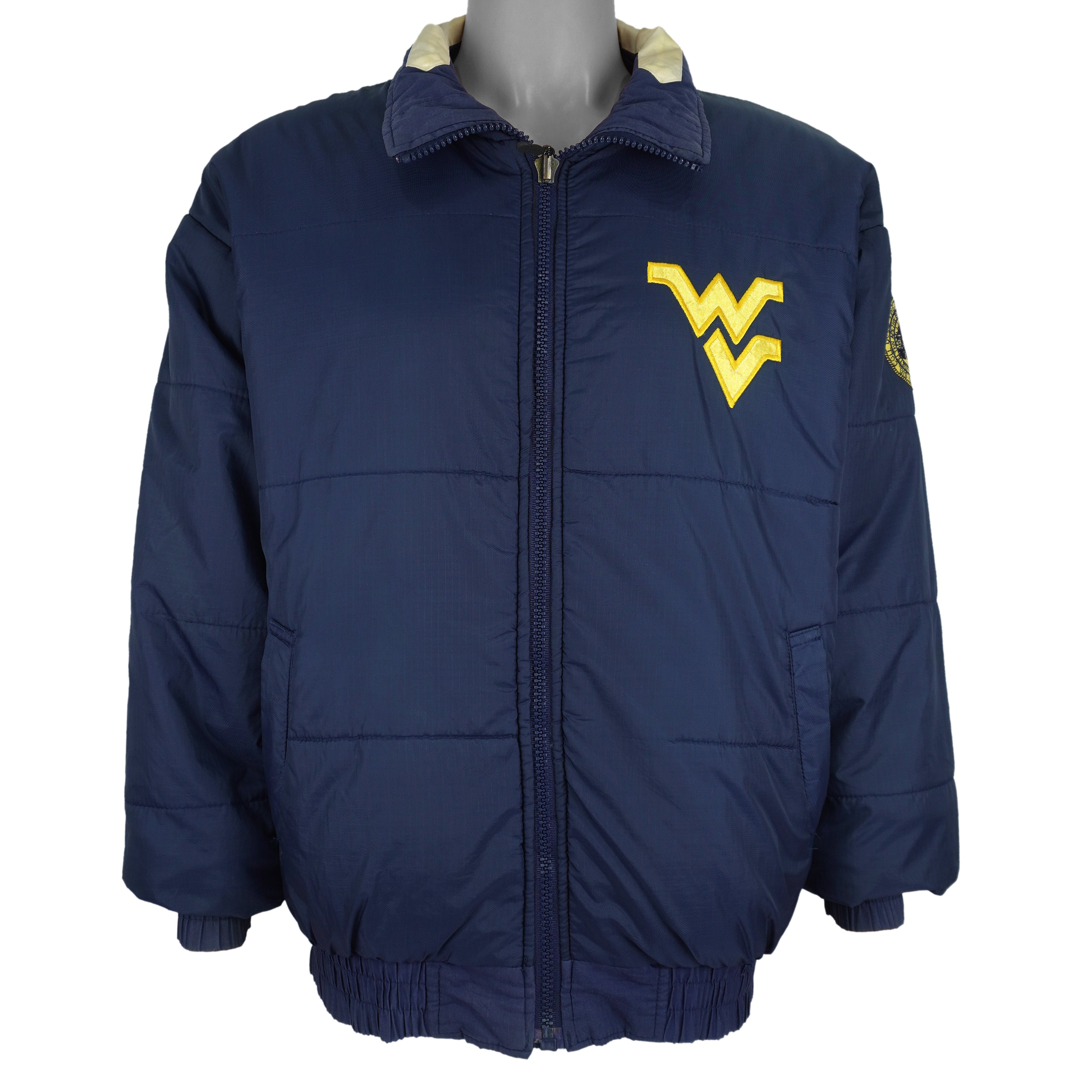 NCAA (Pro Player) - West Virginia Reversable Jacket 1990s Medium Vintage Retro