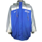 Reebok - Detroit Lions Pullover Hooded Windbreaker 1990s Large Vintage Retro Football