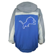 Reebok - Detroit Lions Pullover Hooded Windbreaker 1990s Large Vintage Retro Football