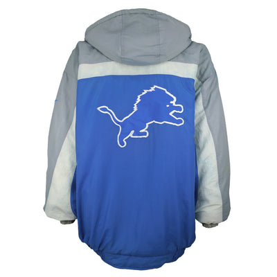 Reebok - Detroit Lions Zip-Up Hooded Jacket 1990s Large