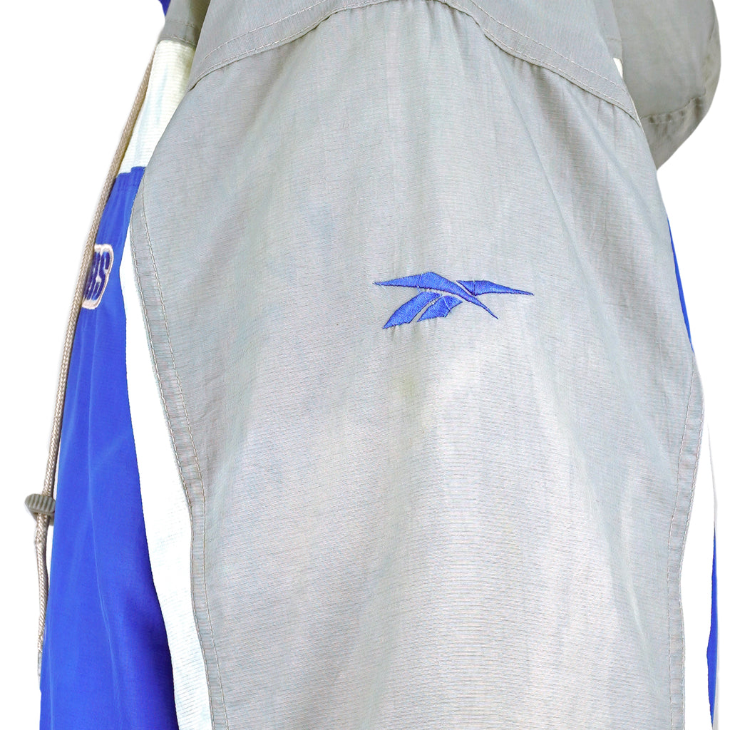 Reebok - Detroit Lions Pullover Hooded Windbreaker 1990s Large Vintage Retro Football