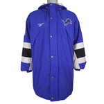 Reebok (Pro Line) - Detroit Lions Long Puffer Jacket 1990s X-Large