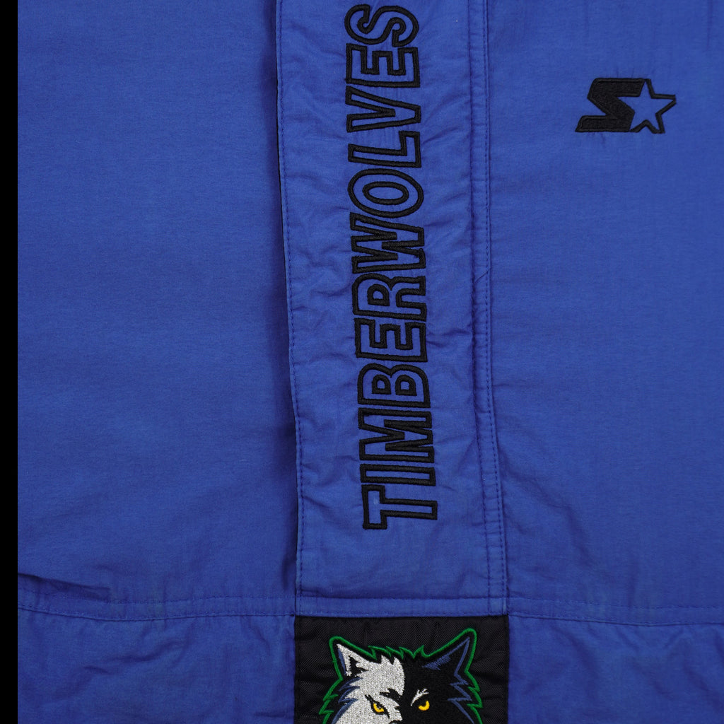 Starter - Minnesota Timberwolves 1/4 Zip Pullover 1990s X-Large