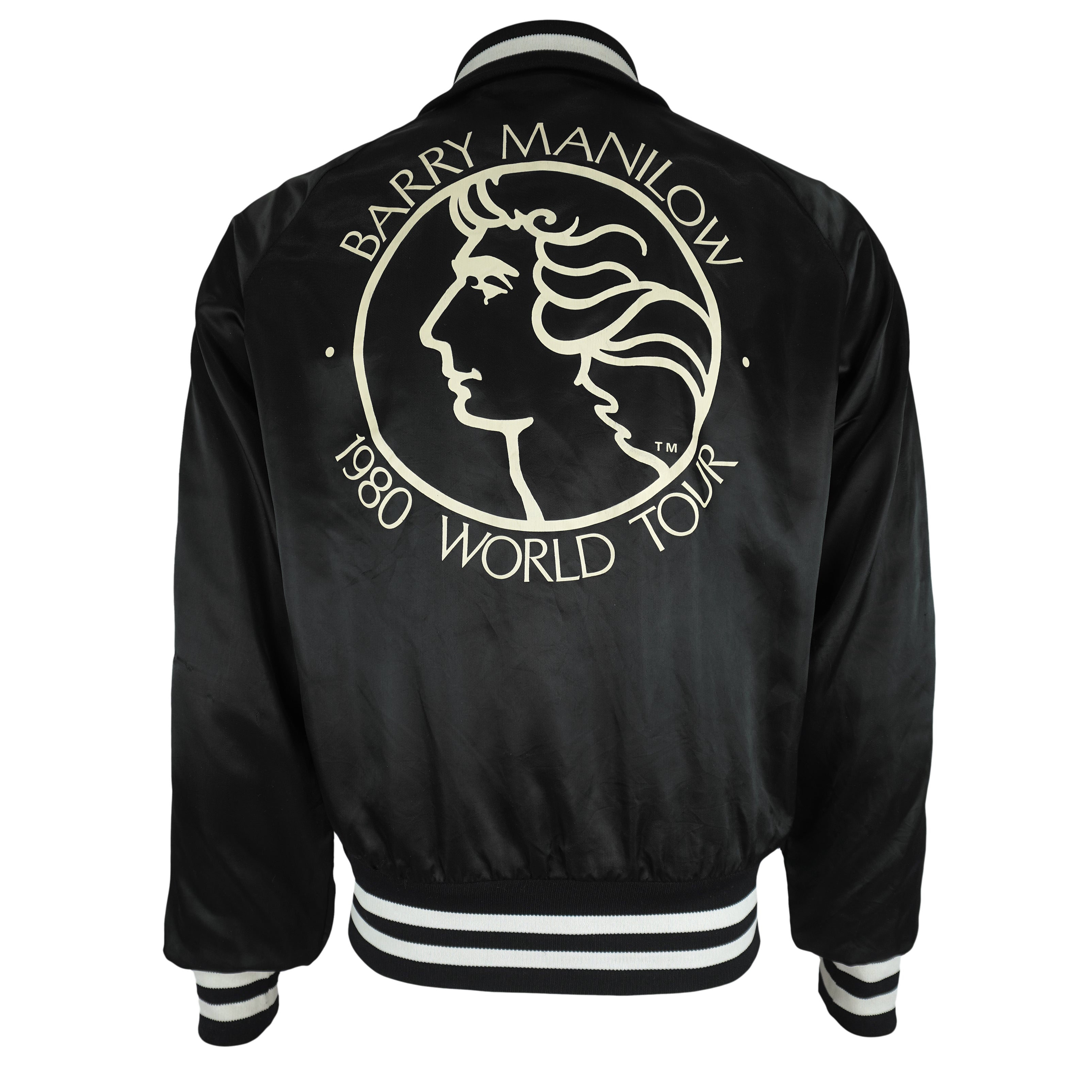 Vintage (Aristo Jac) - Barry Manilow World Tour Satin Jacket 1980 Small Vintage Retro