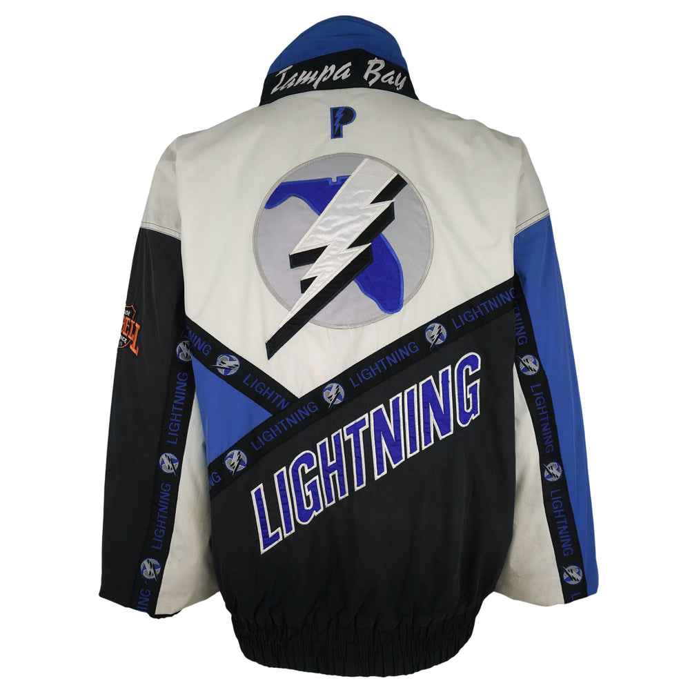 NHL (Pro Player) - Tampa Bay Lightning Button-Up Jacket 1990s X-Large Vintage Retro Hockey