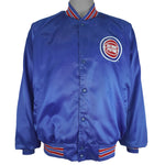 NBA (Chalk Line) - Blue Detroit Pistons Satin Jacket 1990s X-Large Vintage Retro Basketball