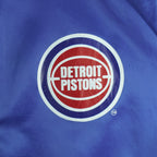NBA (Chalk Line) - Blue Detroit Pistons Satin Jacket 1990s X-Large Vintage Retro Basketball