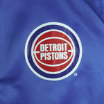 NBA (Chalk Line) - Blue Detroit Pistons Satin Jacket 1990s X-Large Vintage Retro Basketball