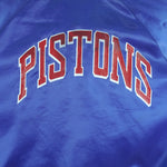 NBA (Chalk Line) - Blue Detroit Pistons Satin Jacket 1990s X-Large Vintage Retro Basketball