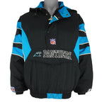 Starter - Carolina Panthers 1/2 Zip Hooded Jacket 1990s Medium Vintage Retro Football