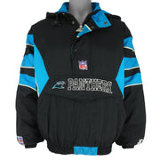 Starter - Carolina Panthers 1/2 Zip Hooded Jacket 1990s Medium Vintage Retro Football