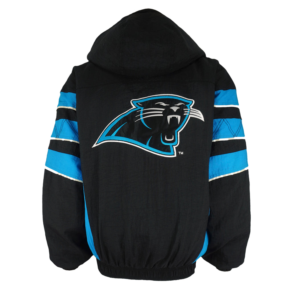Starter - Carolina Panthers 1/2 Zip Hooded Jacket 1990s Medium Vintage Retro Football