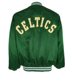 NBA (Locker Line) - Boston Celtics Big Spell-Out Satin Jacket 1990s X-Large Vintage Retro Basketball