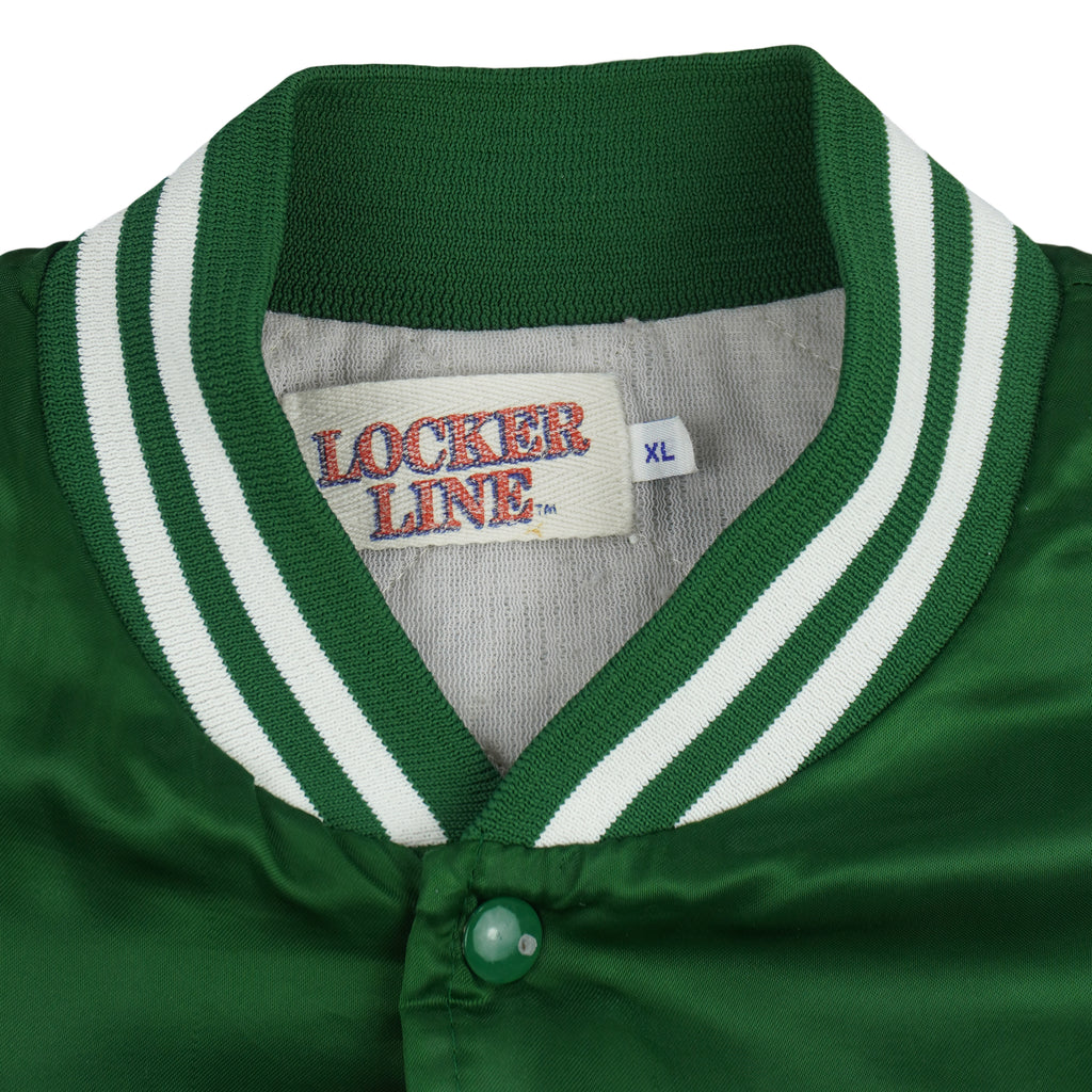 NBA (Locker Line) - Boston Celtics Big Spell-Out Satin Jacket 1990s X-Large Vintage Retro Basketball