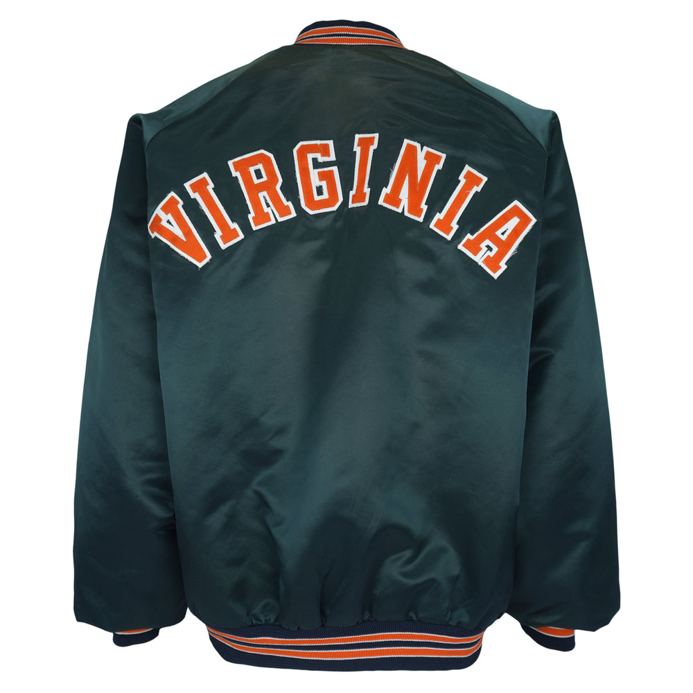 NCAA - Virginia Cavaliers Button Up Satin Jacket 1990s X-Large Vintage Retro