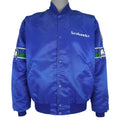 Starter (Pro Line) - Seattle Seahawks Button Up Satin Jacket 1980s Large Vintage Retro Football