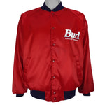 Budweiser - Bud King Of Beers Satin Jacket 1990s X-Large Vintage Retro
