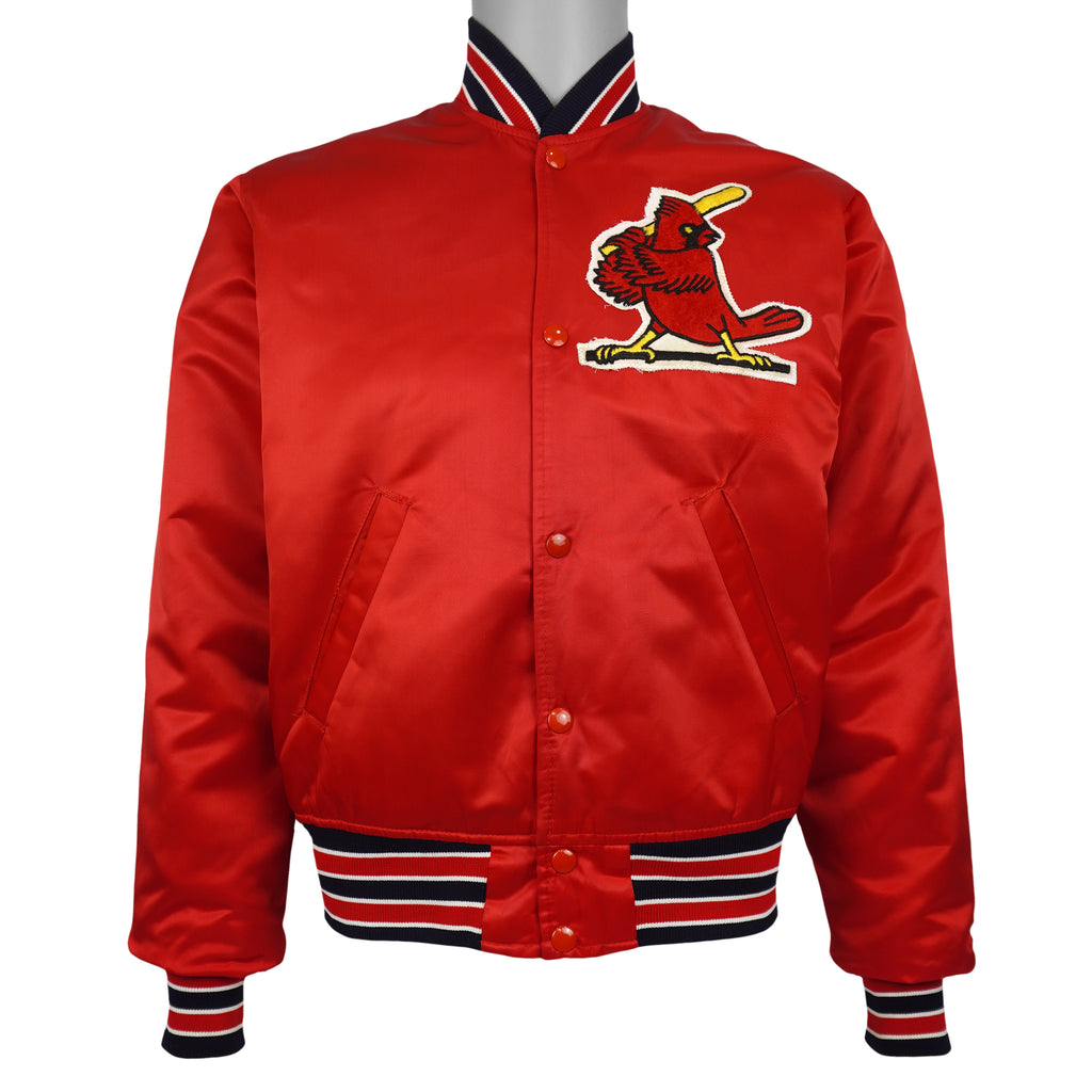 Starter - St. Louis Cardinals Big Logo Satin Jacket 1990s Small Vintage Retro Baseball