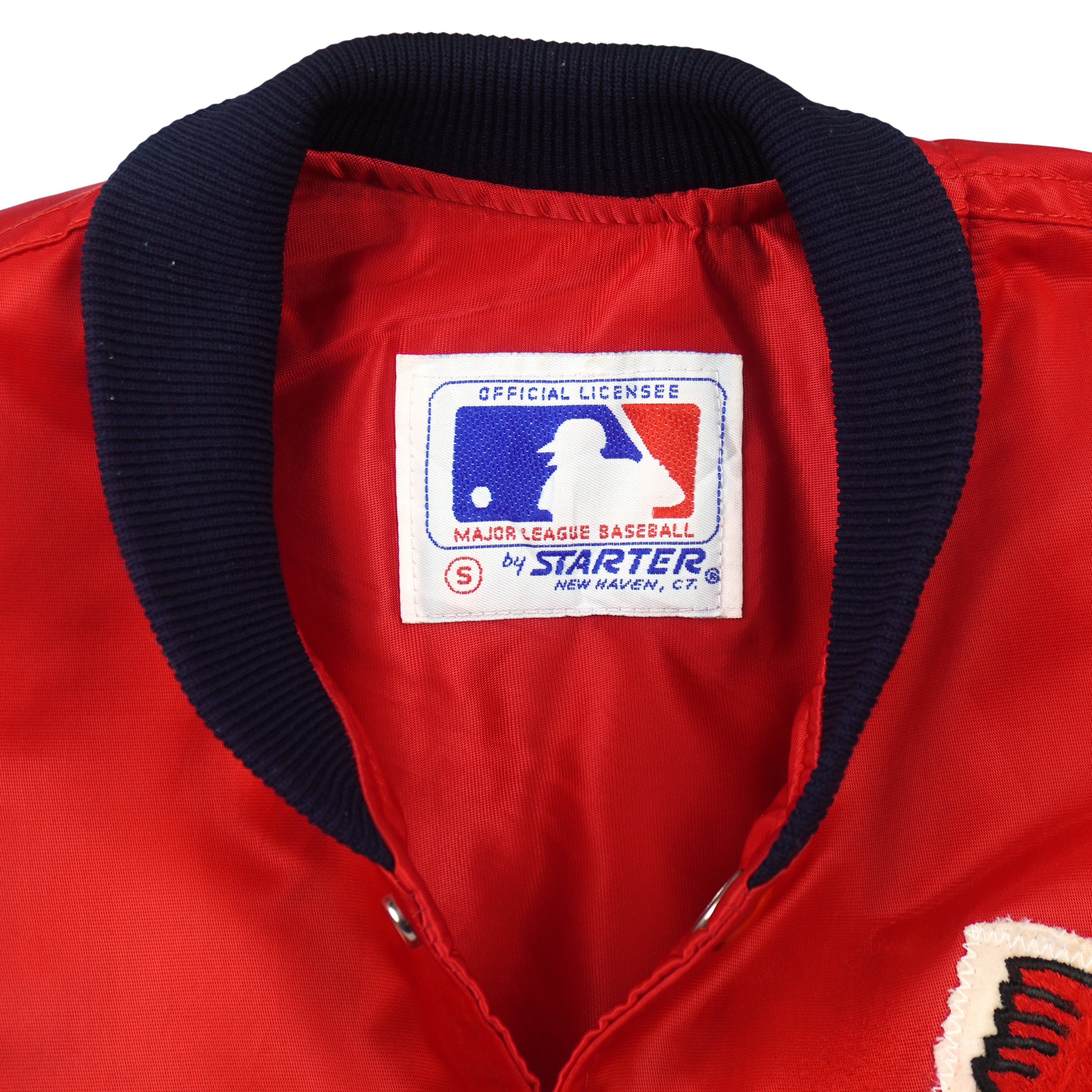 Starter - St. Louis Cardinals Big Logo Satin Jacket 1990s Small Vintage Retro Baseball