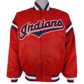 Starter (Diamond Collection) - Red Cleveland Indians Bomber Jacket 1990s Small Vintage Retro Baseball