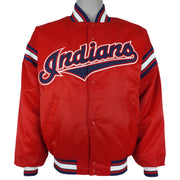 Starter (Diamond Collection) - Red Cleveland Indians Bomber Jacket 1990s Small Vintage Retro Baseball