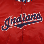 Starter (Diamond Collection) - Red Cleveland Indians Bomber Jacket 1990s Small Vintage Retro Baseball