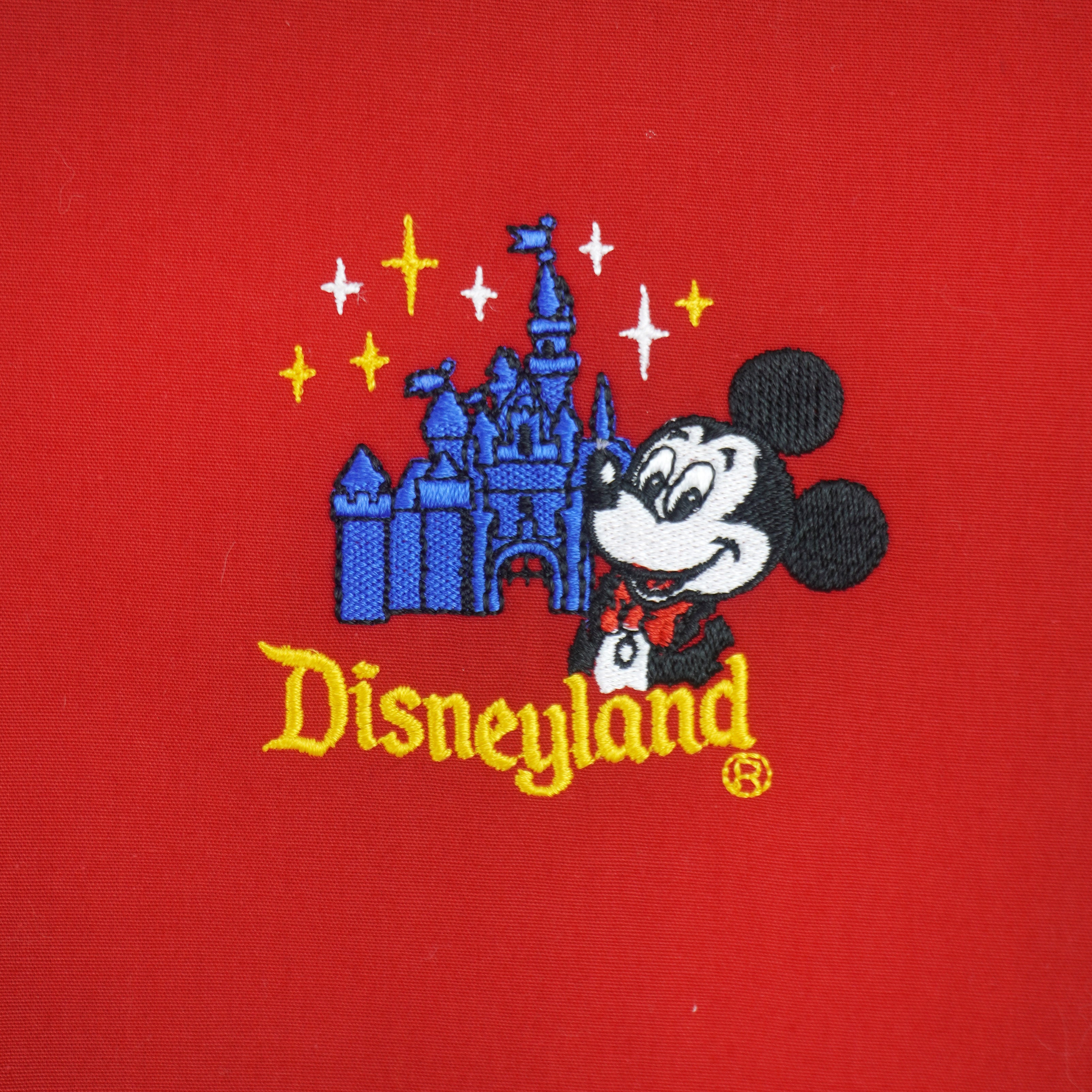 Disney - Red Mickey Mouse Button-Up Jacket 1980s Large Vintage Retro