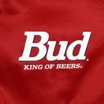 Budweiser - Bud King Of Beers Button-Up Satin Jacket 1990s Large Vintage Retro